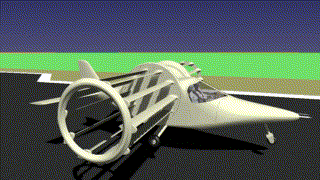 Liftoplane: before touchdown at altitude 0.4m